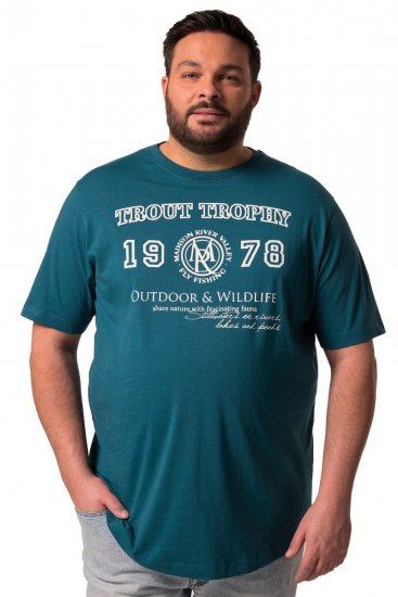 Men+ 424 T-shirt Trout Trophy Lagunegrøn - T-shirts - T-shirts i store størrelser - 2XL-14XL