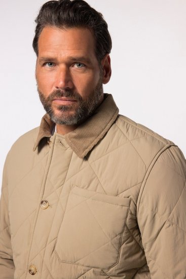 JP1880 836628 Quiltet jakke i westernstil Mørkebeige - Jakker - Jakker i store størrelser, 2XL- 12XL