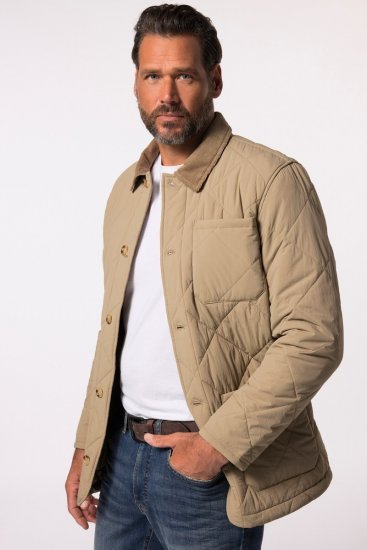 JP1880 836628 Quiltet jakke i westernstil Mørkebeige - Jakker - Jakker i store størrelser, 2XL- 12XL