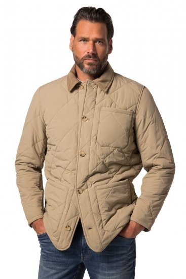 JP1880 836628 Quiltet jakke i westernstil Mørkebeige - Jakker - Jakker i store størrelser, 2XL- 12XL