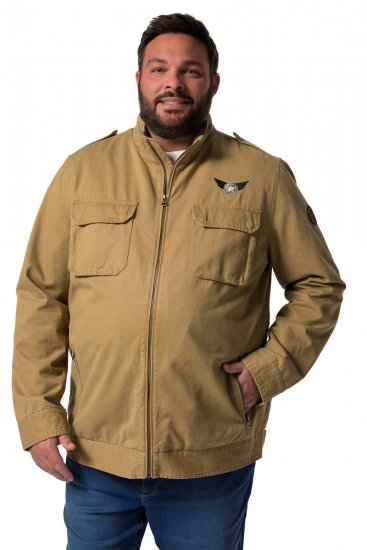 Men+ 641 Bomuldsjakke med ståkrave Kamelbrun - Jakker - Jakker i store størrelser, 2XL- 12XL