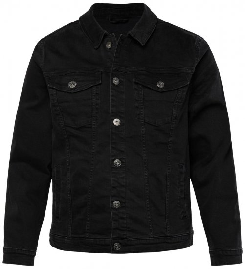 JP1880 836791 Denimjakke med fire lommer Sort - Jakker - Jakker i store størrelser, 2XL- 12XL