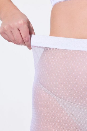 Ulla Popken 836805 Prikkede antigniv-shorts Hvid - Antigniv-shorts - 