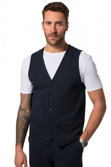 JP1880 New York Flexnamic Jerseyvest Mørkeblå - Habitter og blazere - Habitter og jakkesæt i store størrelser