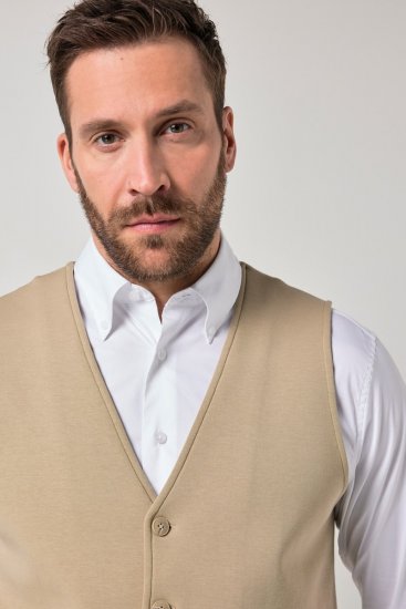 JP1880 New York Flexnamic Jerseyvest Beige - Habitter og blazere - Habitter og jakkesæt i store størrelser