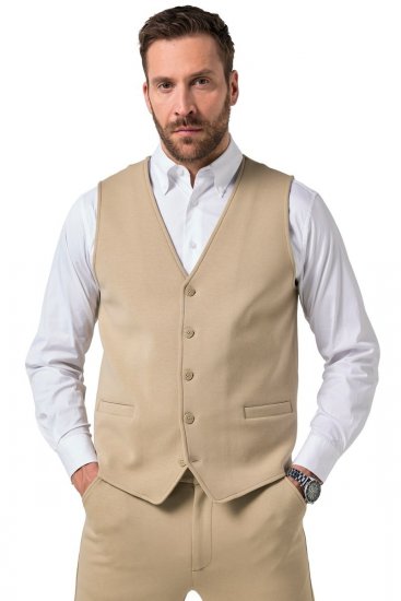 JP1880 New York Flexnamic Jerseyvest Beige - Habitter og blazere - Habitter og jakkesæt i store størrelser