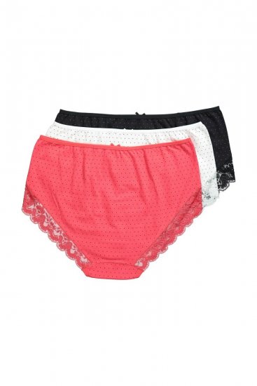 Ulla Popken 837080 Trusser med høj talje og blonde 3-pak Rosa - Trusser - 