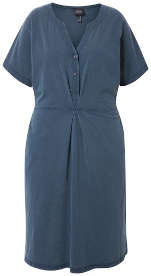 Ulla Popken 837403 Kortærmet jerseykjole Mørkeblå - Jerseykjoler - 
