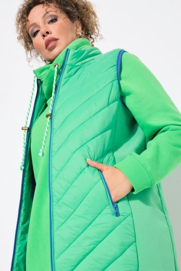 Ulla Popken 837409 Quiltet HYPRAR-vest Lysegrøn - Veste - 