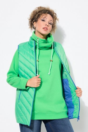 Ulla Popken 837409 Quiltet HYPRAR-vest Lysegrøn - Veste - 