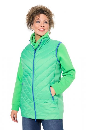 Ulla Popken 837409 Quiltet HYPRAR-vest Lysegrøn - Veste - 