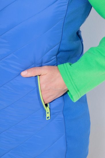 Ulla Popken 837409 Quiltet HYPRAR-vest Blå - Veste - 