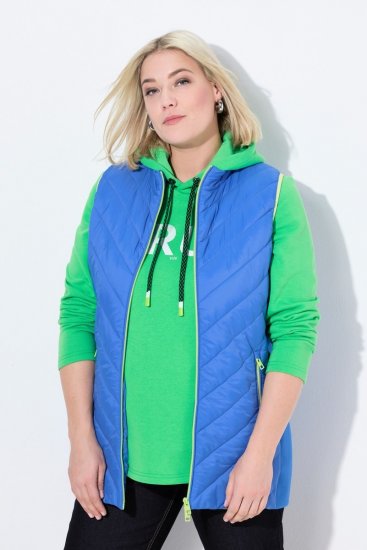 Ulla Popken 837409 Quiltet HYPRAR-vest Blå - Veste - 