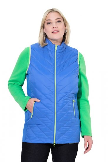 Ulla Popken 837409 Quiltet HYPRAR-vest Blå - Veste - 