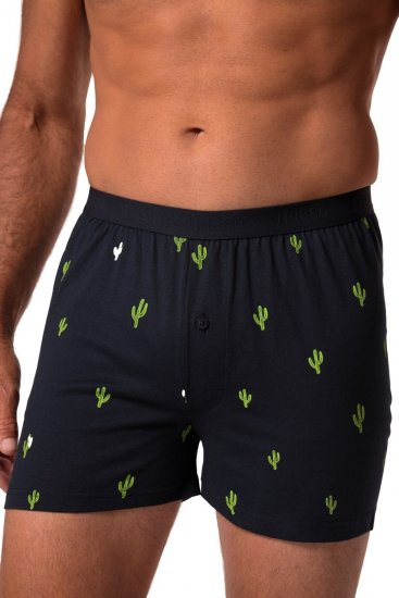 JP1880 837629 Boxershorts FLEXNAMIC® med kaktusprint Mørkeblå 2-pak - Undertøj og badetøj - Badetøj og Undertøj i store størrelser 