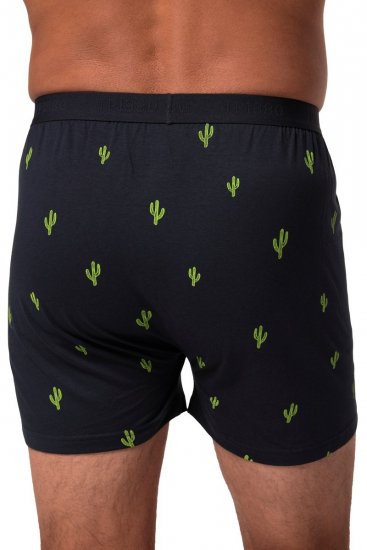 JP1880 837629 Boxershorts FLEXNAMIC® med kaktusprint Mørkeblå 2-pak - Undertøj og badetøj - Badetøj og Undertøj i store størrelser 