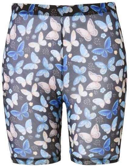 Ulla Popken 837676 Mønstrede antigniv-shorts Sort - Antigniv-shorts - 