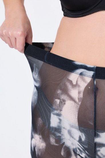 Ulla Popken 837679 Mønstrede antigniv-shorts Mørkeblå - Antigniv-shorts - 