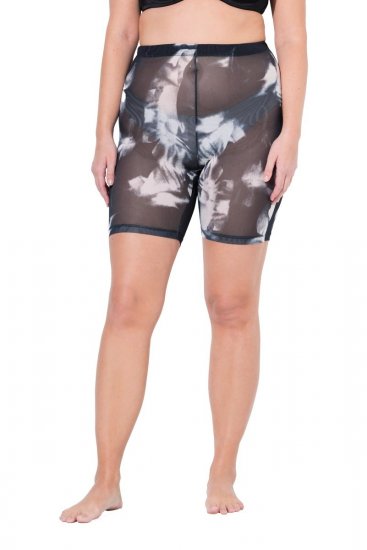 Ulla Popken 837679 Mønstrede antigniv-shorts Mørkeblå - Antigniv-shorts - 