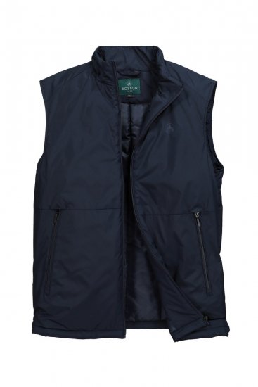 Boston Park 877 Vest med ståkrave og lynlås Mørkeblå - Jakker - Jakker i store størrelser, 2XL- 12XL