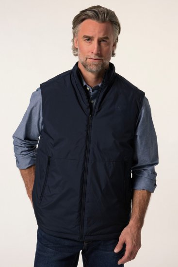 Boston Park 877 Vest med ståkrave og lynlås Mørkeblå - Jakker - Jakker i store størrelser, 2XL- 12XL