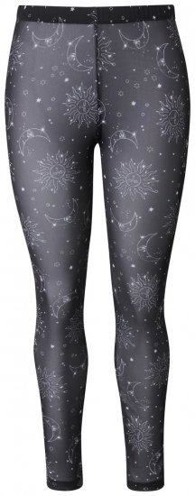 Ulla Popken 837935 Mønstrede strømpeleggings Sort - Strømpebukser & strømper - 