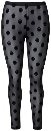 Ulla Popken 837949 Mønstrede strømpeleggings Sort - Strømpebukser & strømper - 