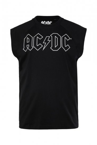 JP1880 AC/DC Classic Logo Band Tank Top Black - T-shirts - T-shirts i store størrelser - 2XL-14XL
