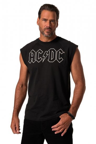 JP1880 AC/DC Classic Logo Band Tank Top Black - T-shirts - T-shirts i store størrelser - 2XL-14XL