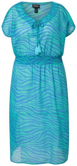 Ulla Popken 838483 Dyreprintet kjole Turkis - Sommerkjoler - Sommerkjoler i store størrelser