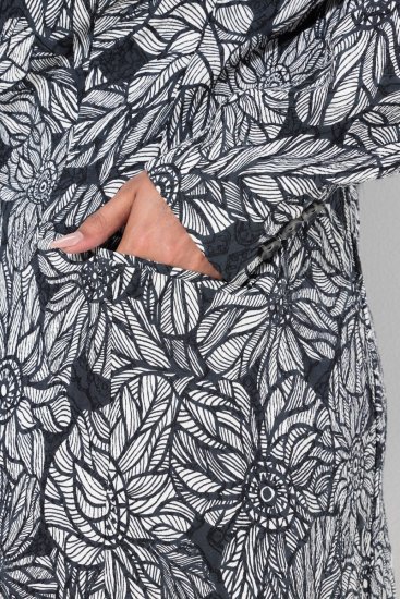 Ulla Popken 838656 Blomstret blazer Hvid - Blazere - Blazere i plusstørrelser til kvinder