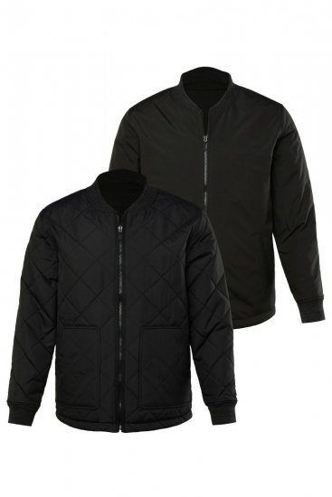 JP1880 838875 Vendbar collegejakke Sort - Jakker - Jakker i store størrelser, 2XL- 12XL