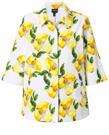 Ulla Popken 838952 Jakke Hvid - Jakker - Dame jakker i store størrelser