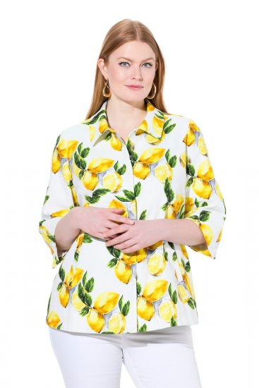 Ulla Popken 838952 Jakke Hvid - Jakker - Dame jakker i store størrelser