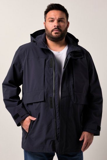 Men+ 215 Regnjakke med hætte Mørkeblå - Jakker - Jakker i store størrelser, 2XL- 12XL