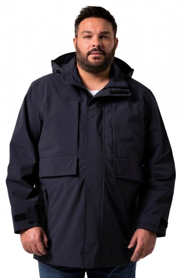 Men+ 215 Regnjakke med hætte Mørkeblå - Jakker - Jakker i store størrelser, 2XL- 12XL