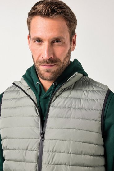JAY-PI Lightly Quilted Vest with Stomach Fit Grey - Jakker - Jakker i store størrelser, 2XL- 12XL
