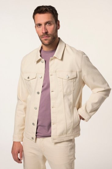 JP1880 839551 Denimjakke i økologisk bomuld Lysebeige - Jakker - Jakker i store størrelser, 2XL- 12XL