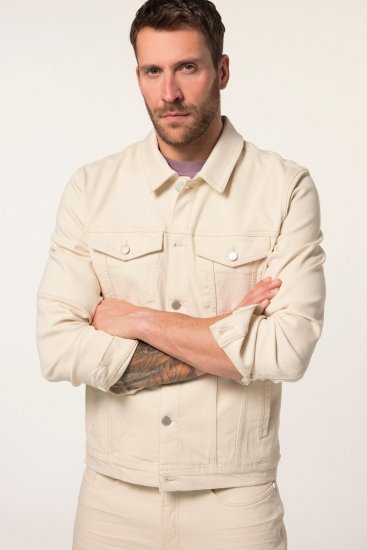 JP1880 839551 Denimjakke i økologisk bomuld Lysebeige - Jakker - Jakker i store størrelser, 2XL- 12XL
