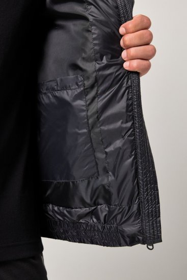 JAY-PI Lightly Quilted Jacket with a Hoodie Black - Jakker - Jakker i store størrelser, 2XL- 12XL