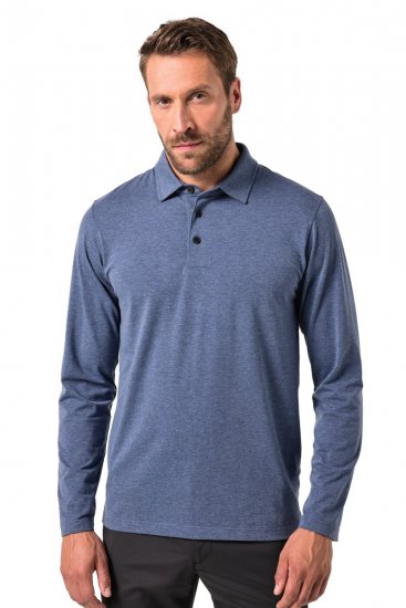 JAY-PI Quickdry Polo Long Sleeve Blue - Polotrøjer - Polotrøjer 2XL-8XL