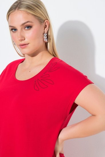 Ulla Popken 839896 Jerseykjole med similisten Rosa - Aftenkjoler - Festkjoler i plus size
