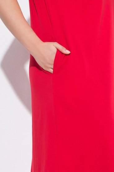 Ulla Popken 839896 Jerseykjole med similisten Rosa - Aftenkjoler - Festkjoler i plus size