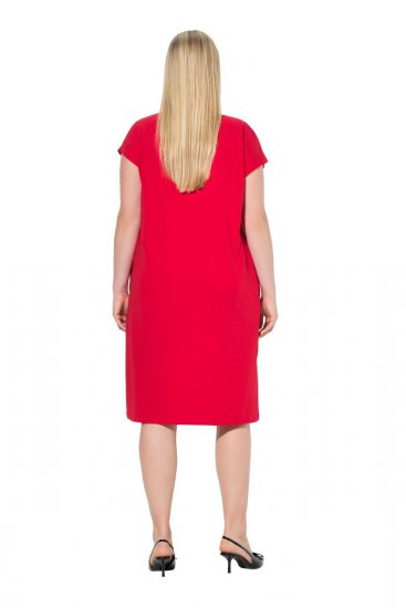 Ulla Popken 839896 Jerseykjole med similisten Rosa - Aftenkjoler - Festkjoler i plus size