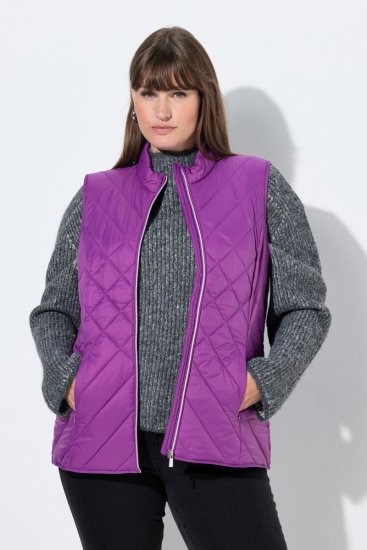 Ulla Popken 840047 Vandafvisende quiltet vest Lilla - Veste - 