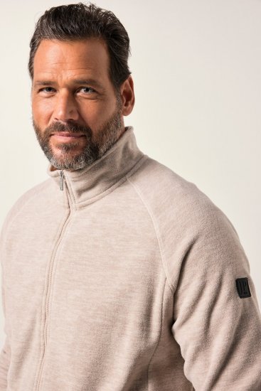 JP1880 Fleece Jacket Stand-up Collar Dusty Pink - Sportstøj & outdoor - Sportstøj i store størrelser til mænd