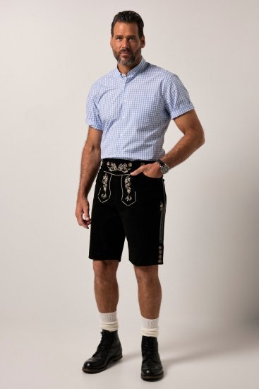 JP1880 Shirt Traditional Short Sleeve Checked Light Blue - Skjorter - Skjorter til store mænd 2XL- 8XL