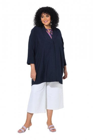 Ulla Popken 840210 Cardigan Mørkeblå - Cardigans - Cardigans i store størrelser