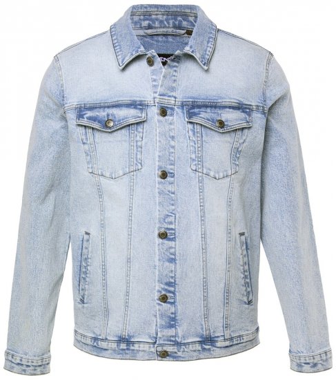 Men+ 394 Denimjakke med brystlommer Lyseblå - Jakker - Jakker i store størrelser, 2XL- 12XL