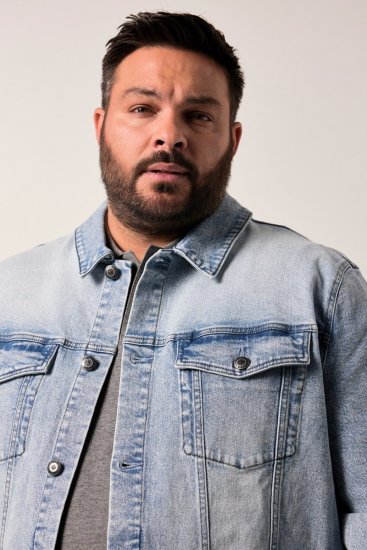 Men+ 394 Denimjakke med brystlommer Lyseblå - Jakker - Jakker i store størrelser, 2XL- 12XL
